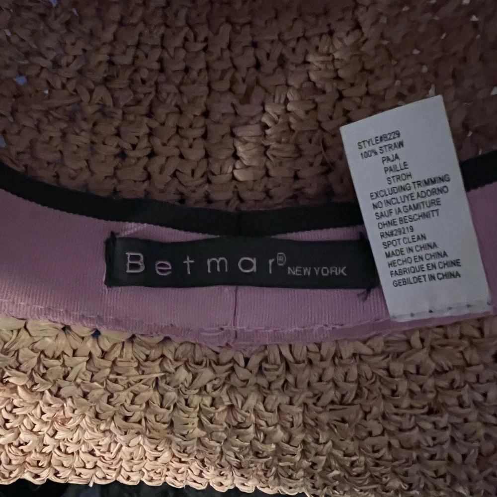 Betmar Tan Straw Hat with Pink Band - Picture 10 of 13